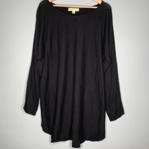 Michael Kors Soft Black Long Sleeve Tunic 1X